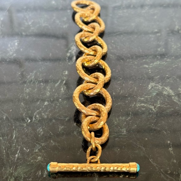 Julie Vos Gold Hammered Catalina Bracelet - Picture 5 of 9